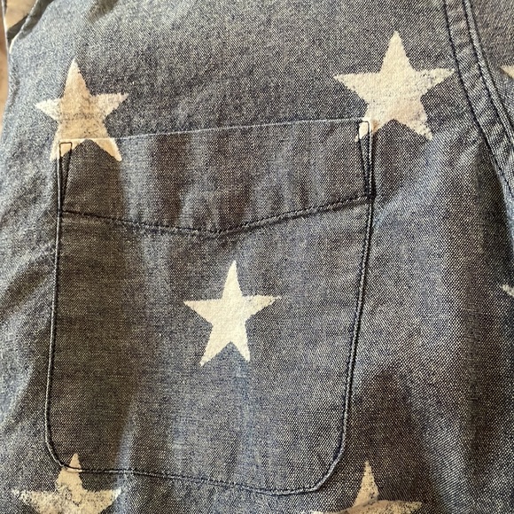 Women’s Denim and Supply Ralph Lauren Boyfriend Star Denim Button Down Top M - Picture 4 of 10